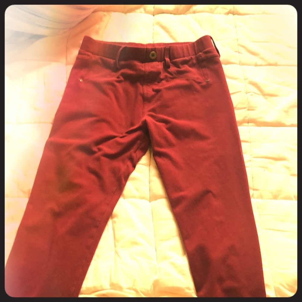 Foreign Exchange Red Jeggings